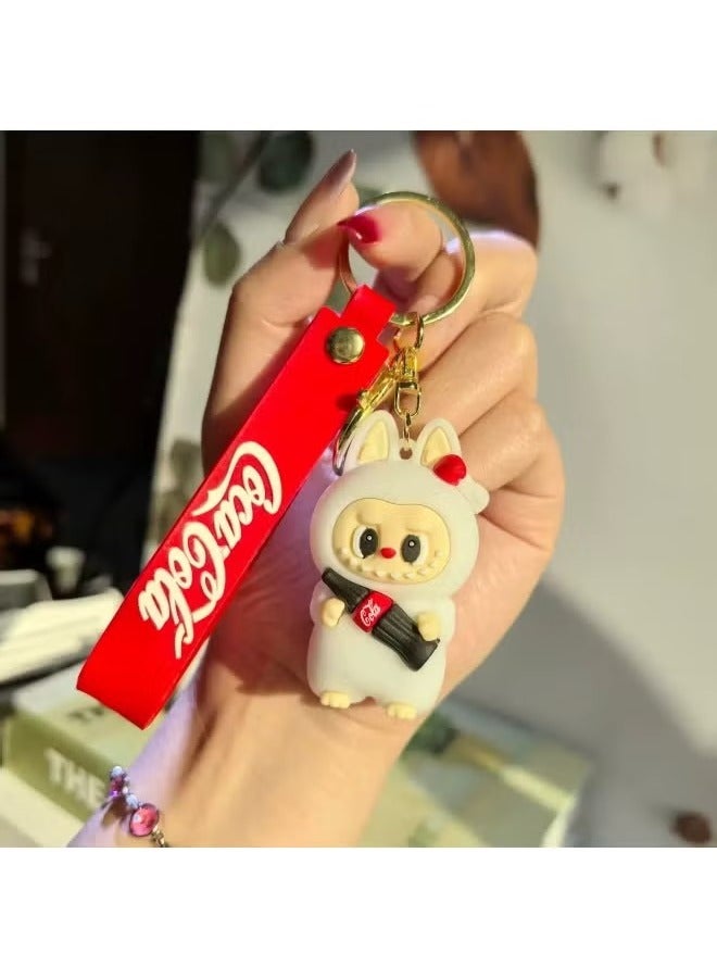 Labubu Keychain – Cute Cartoon Bag Pendant for Kids & Girls | Small Gift for School Bag, Backpack, Zipper, or Keys