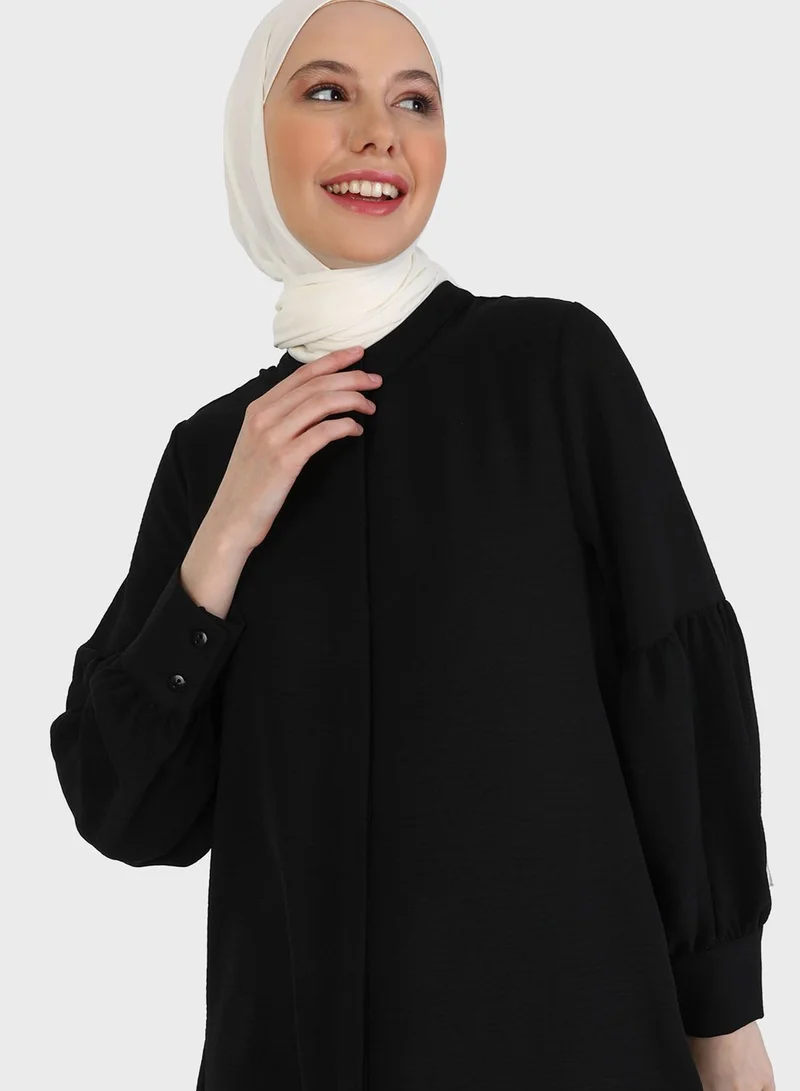 Refka by modanisa Round Neck Knitted Tunic