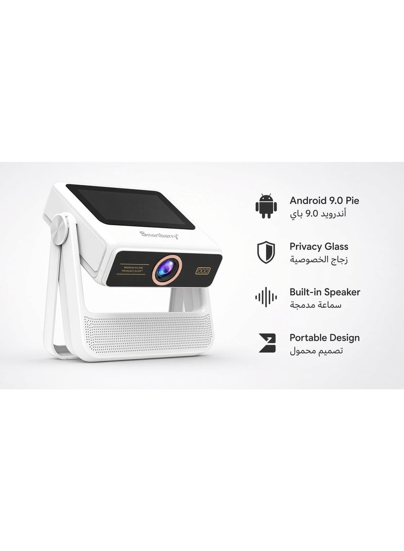 Smartbarry HT40 4K HDR Smart Projector, Electric Focus, 5G Dual-Band WiFi, Built-In Touch Screen, Big Screen Home Theater Projector, HD Video Projector for Movies, Gaming, Videos, Presentations & Streaming, Portable Entertainment Projector for Home, Bedroom & Office - Image 3