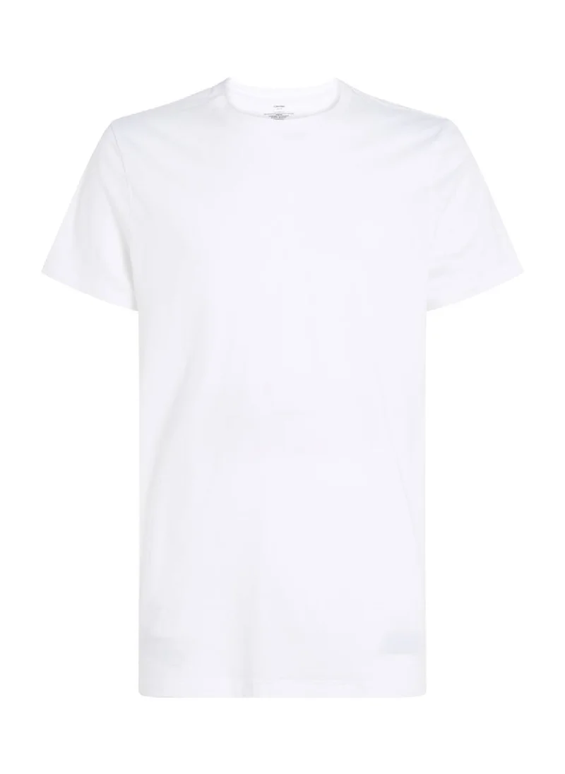 CALVIN KLEIN Men's 3 Pack T-Shirts - Cotton, White