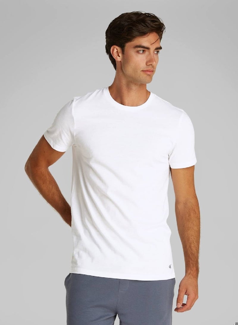 CALVIN KLEIN Cotton T-Shirts Short Sleeve Crew Neck - 3 Pack - Image 1