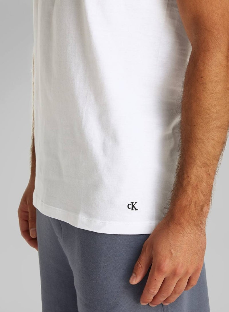 CALVIN KLEIN Cotton T-Shirts Short Sleeve Crew Neck - 3 Pack - Image 4