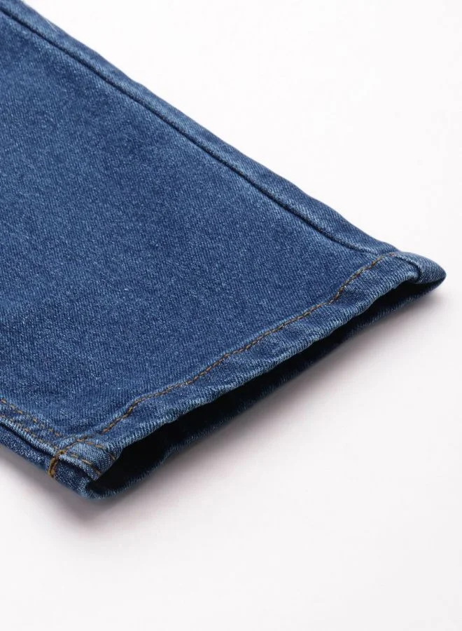 The Indian Garage Co Men Carrot Fit Distressed Mid-Rise Stretchable Jeans
