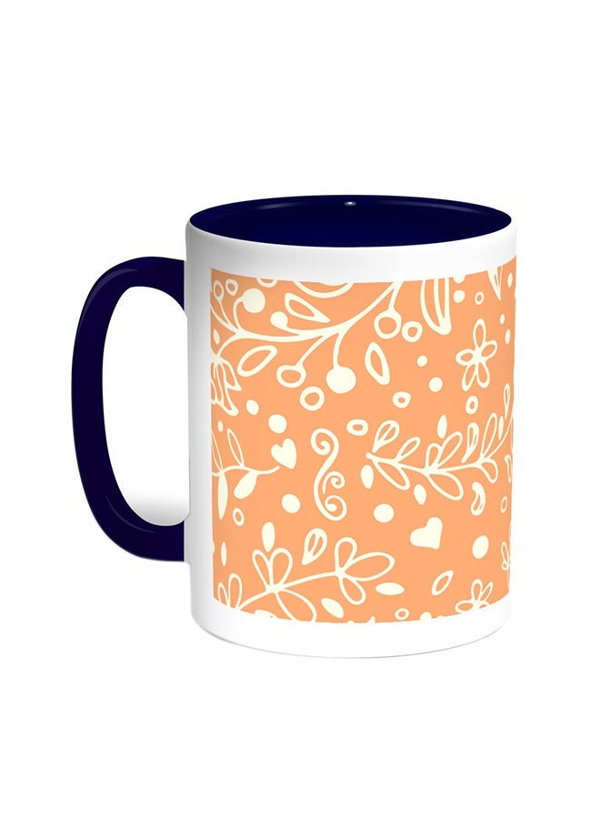 Decorative - Tree Paper Printed Coffee Mug Blue/White 11ounce