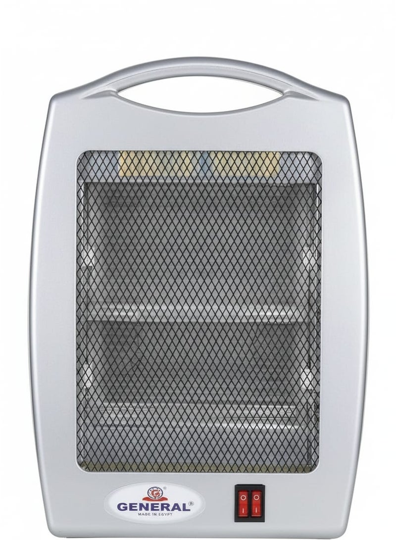 عام دفاية كهربائية جنرال، 2 شمعة، 800 وات، GE-H104/2 - سيلفر - Image 1