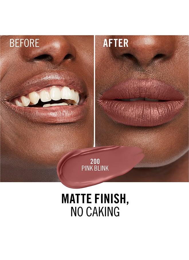 RIMMEL LONDON - Lasting Mega Matte Liquid Lipstick  200  Pink Blink - Image 1