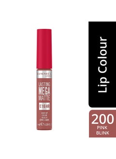 RIMMEL LONDON Lasting Mega Matte Liquid Lipstick  200  Pink Blink  - Image 2