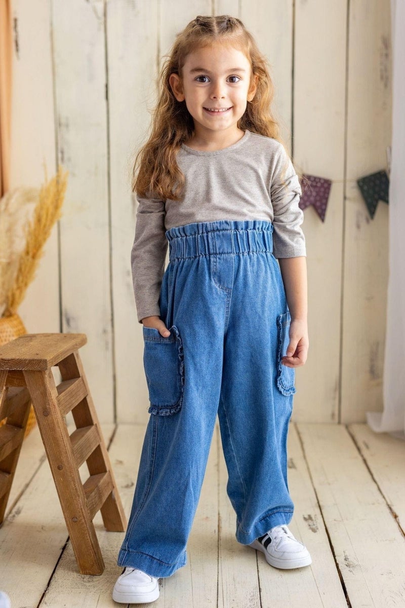 Oliven The Kid High Waist Girls Trousers - Image 1