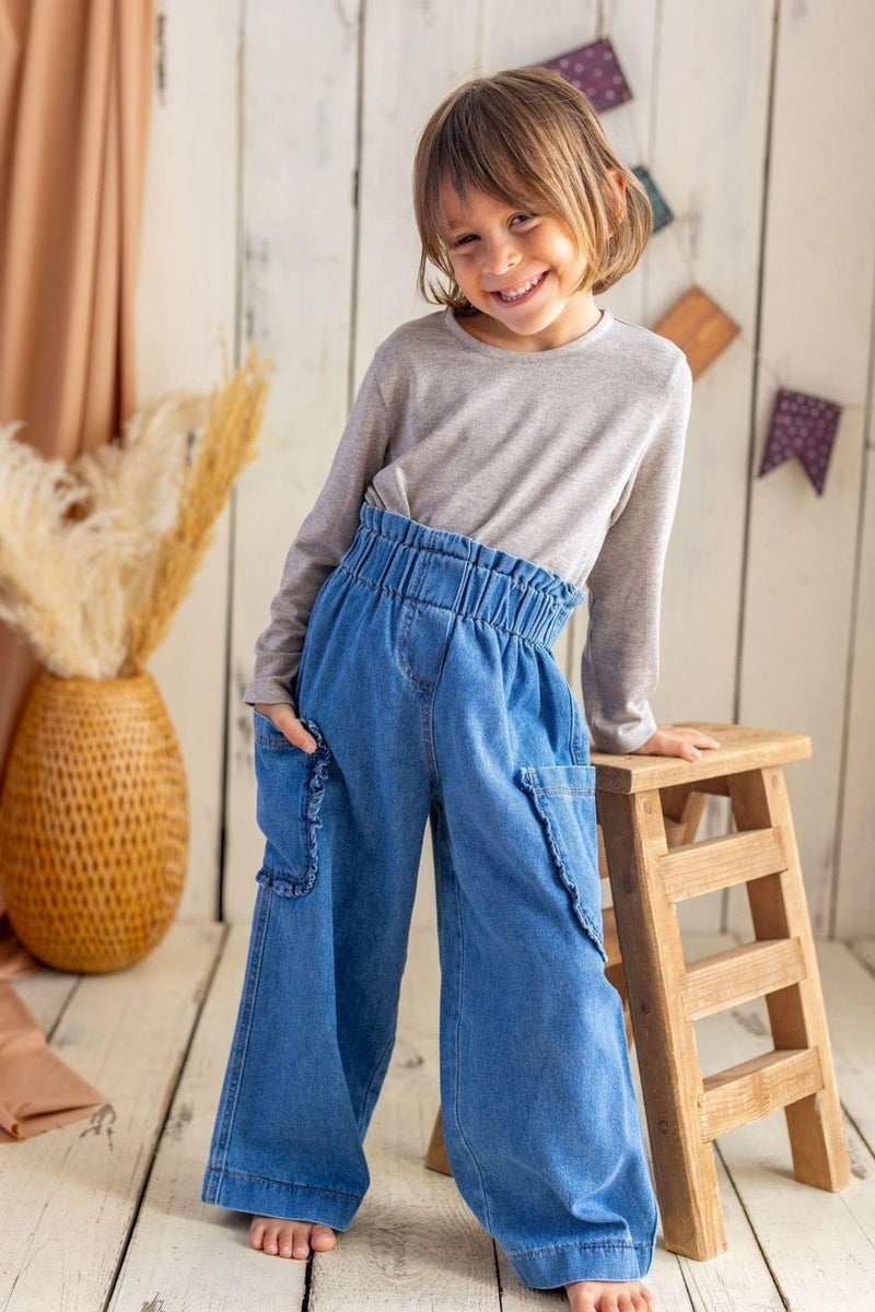 Oliven The Kid High Waist Girls Trousers - Image 2