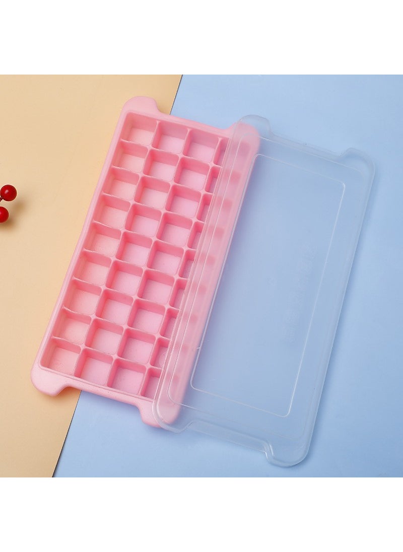 Generic Flexible 36/24 Cube Ice Tray Mold with Lid Pink 36 grid 