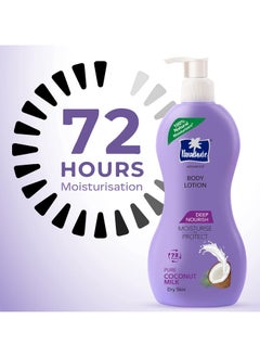 Parachute Parachute Advansed Deep Nourish Body Lotion for Women and Men Dry Skin 400ml Pure Coconut Milk 100% Natural 72h Moisturisation  - Image 3