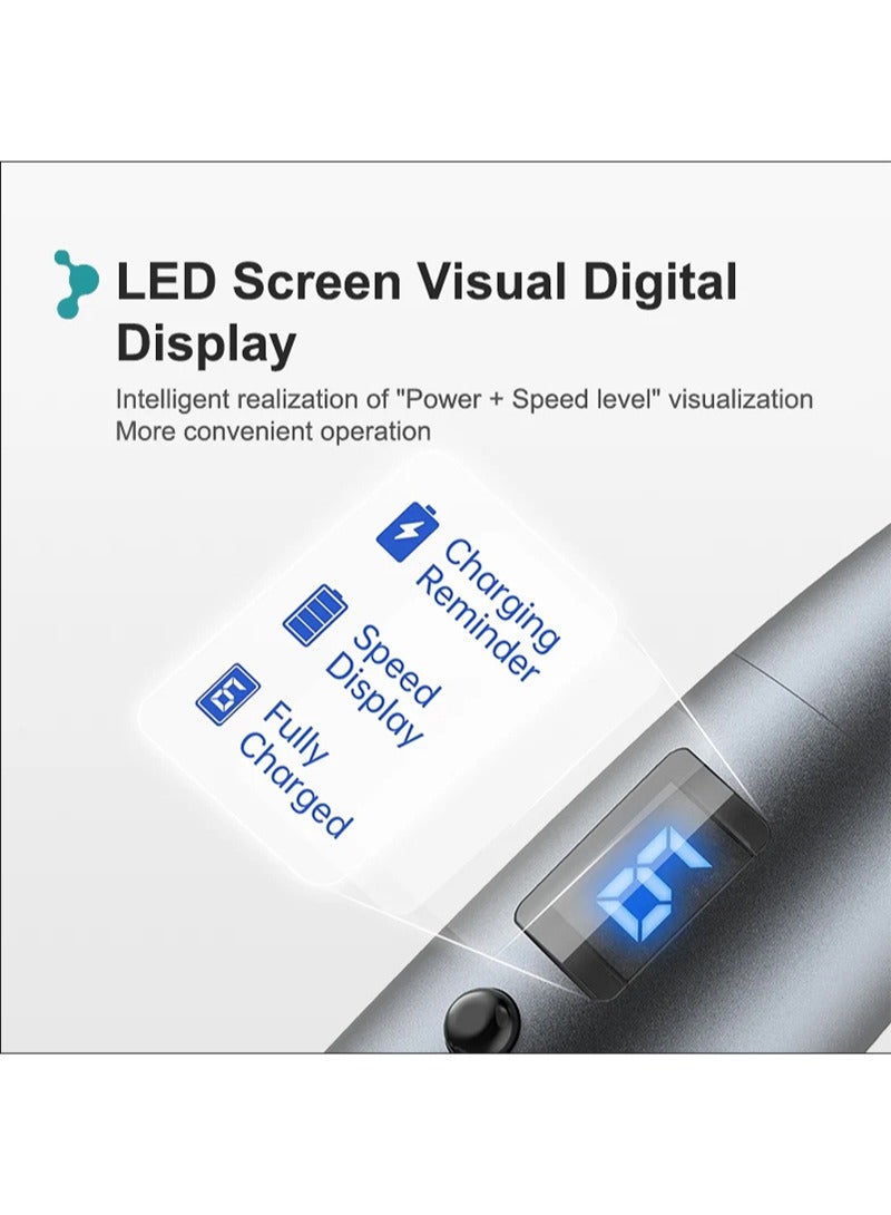 UHOOMA Professional Microneedling Derma Pen with LCD Display and 22 Cartridges ,Ultima F8S Electric Wireless Professional Skincare Kit for Facial Massage,Hair,Beard Growth Treatment and Home Skin Care Use - Image 4