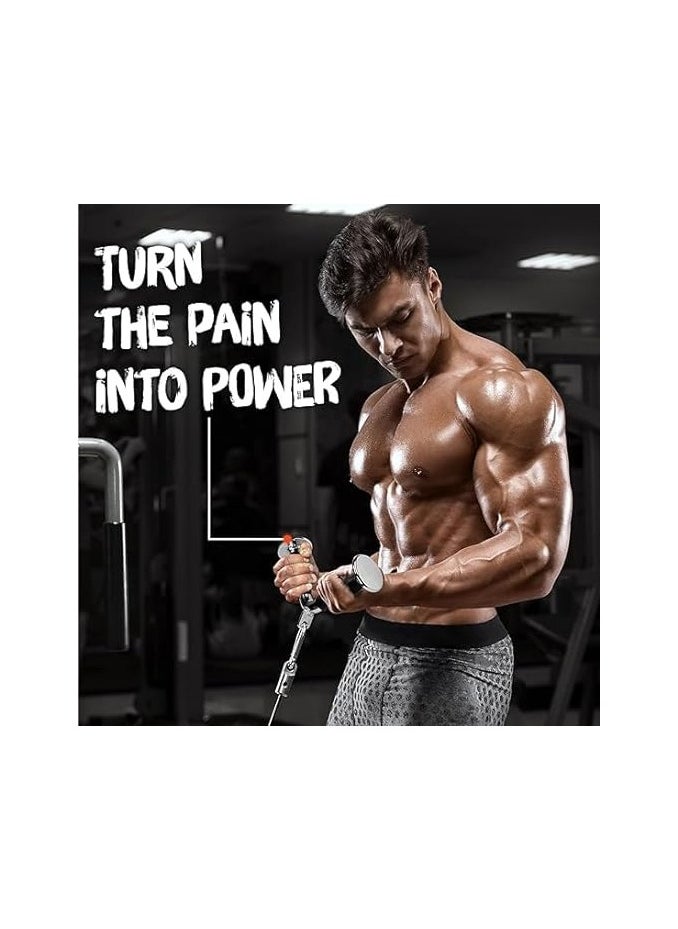 Generic Pull Down Cable Attachment, Tricep Press Down Bar, V-Shaped Bar, Straight Rotating Bar for Strength Training  - Image 5