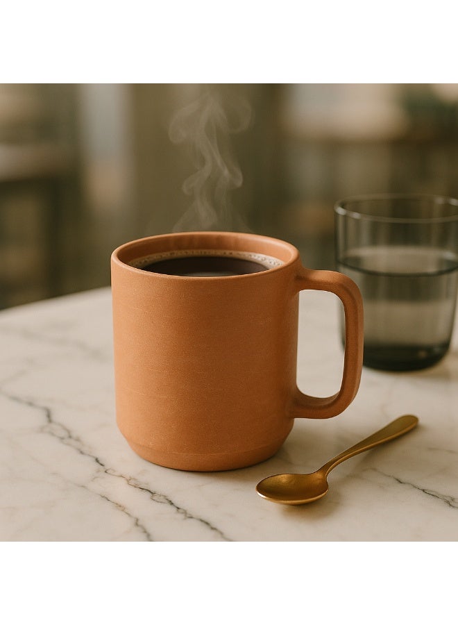 ارك كوب شاي دائري عضوي من الطين 350 مل - Image 3