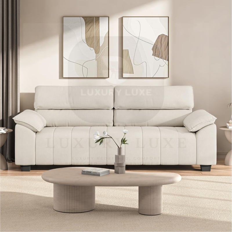 Luxury Luxe Comfy 3-Seater Sofa Couch - Image 1