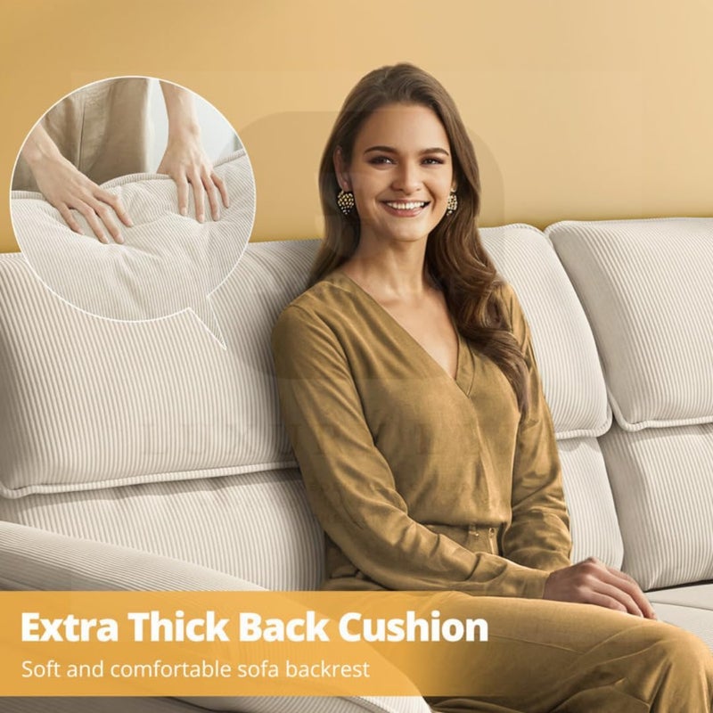 Luxury Luxe Comfy 3-Seater Sofa Couch - Image 5