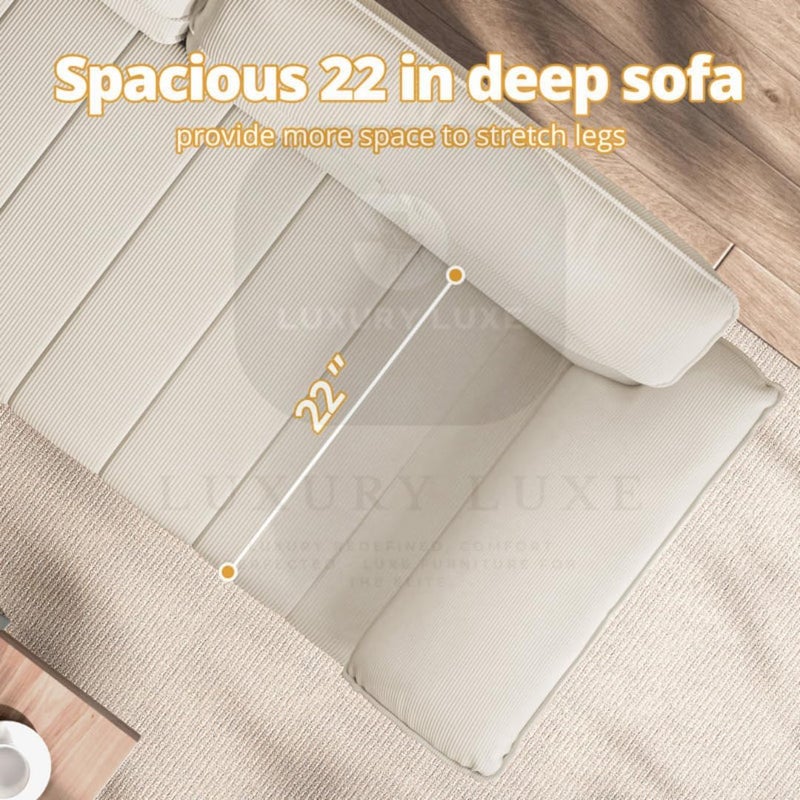 Luxury Luxe Comfy 3-Seater Sofa Couch - Image 2