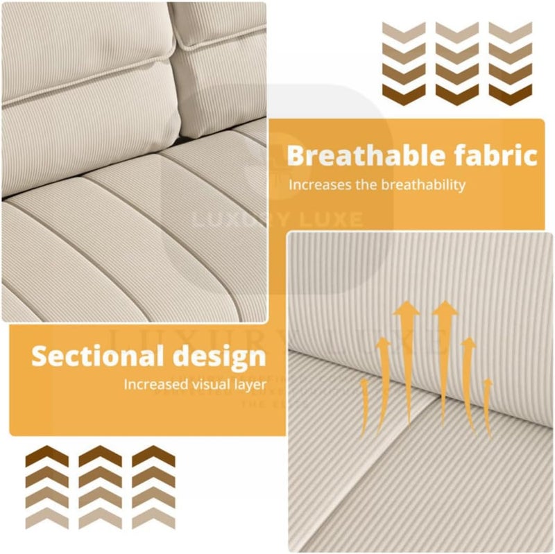 Luxury Luxe Comfy 3-Seater Sofa Couch - Image 4