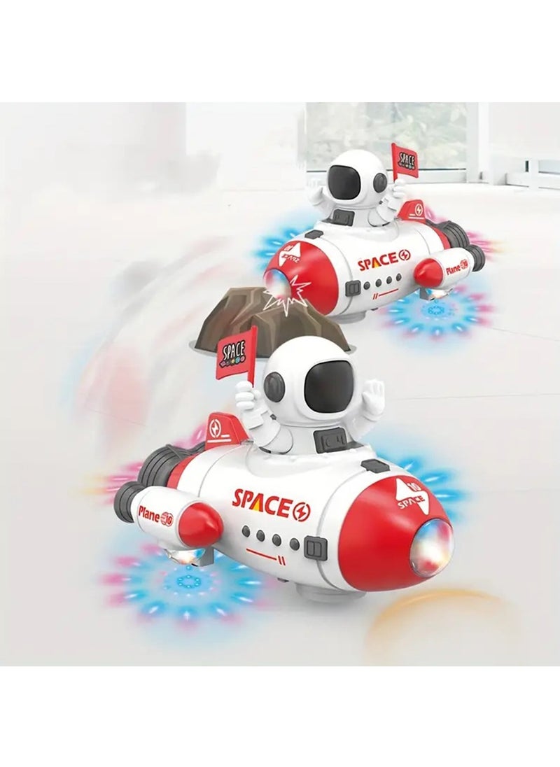 Hihonor - Space Shuttle Rocket Ship Toys for Kids, Age 3 4 5 6 7 8 9 Years Old, 5-in-1 STEM Science Educational Aerospace Toys with Astronauts Figure, Projection Lamp, Space Toy Gift Birthday (Red) - Image 1