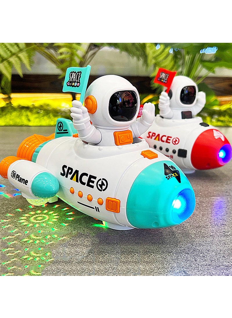 Hihonor - Space Shuttle Rocket Ship Toys for Kids, Age 3 4 5 6 7 8 9 Years Old, 5-in-1 STEM Science Educational Aerospace Toys with Astronauts Figure, Projection Lamp, Space Toy Gift Birthday (Red) - Image 1