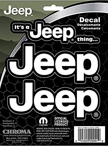 Chroma 009991 Jeep It's a Jeep Thing Stick Onz Decal, White - Image 1