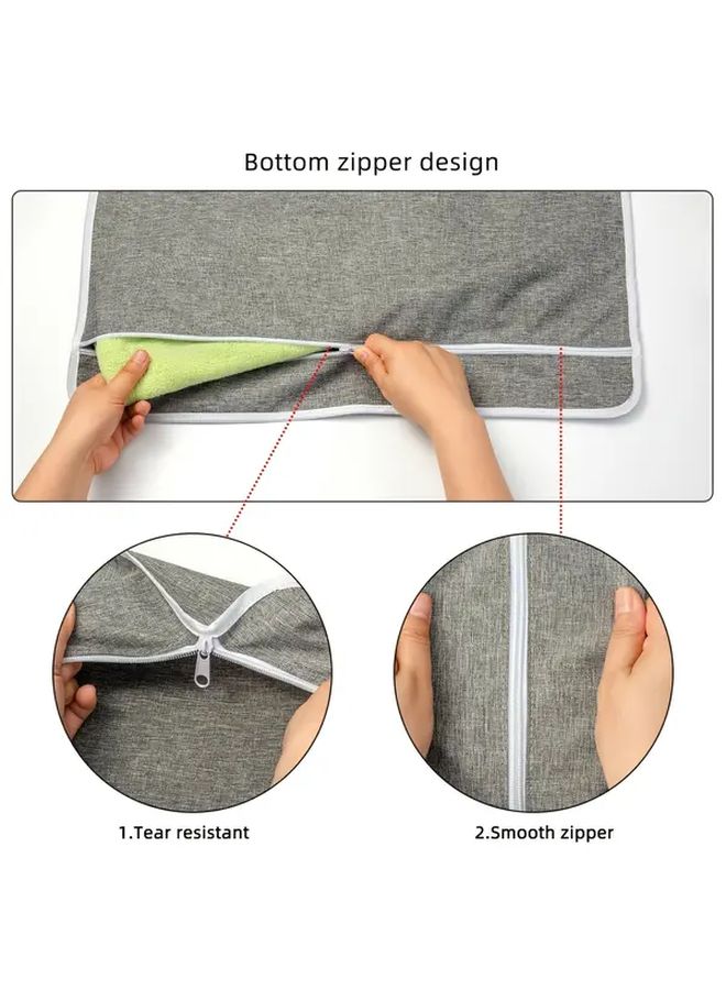 كيس تعليق الغسيل للملابس كبير مقاس XL، لون رمادي مع خطافات، عبوة واحدة - Image 5