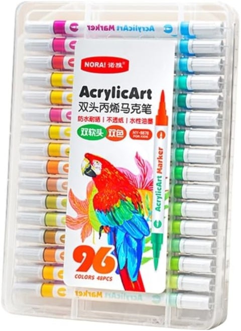 Nora-AcrylicArt Markers Dual Tip 48 Colour