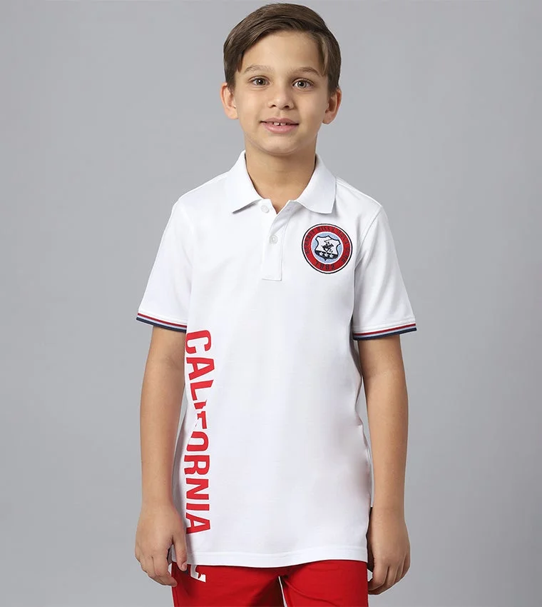 BEVERLY HILLS POLO CLUBTypographic Print Polo T-Shirt