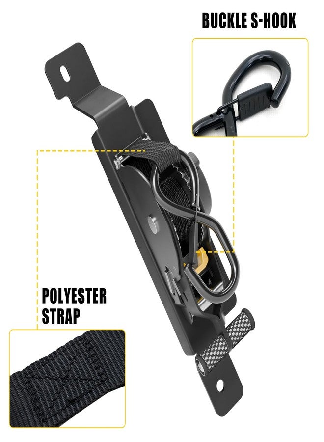 Maxzina Retractable Ratchet Straps Compatible with 2020-2025 Jeep Gladiator Retracting Straps Auto Retract Securing Strap Tie Down System 2PCS for 2024 Gladiator Accessories - Image 3