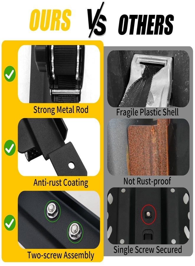 Maxzina Retractable Ratchet Straps Compatible with 2020-2025 Jeep Gladiator Retracting Straps Auto Retract Securing Strap Tie Down System 2PCS for 2024 Gladiator Accessories - Image 2