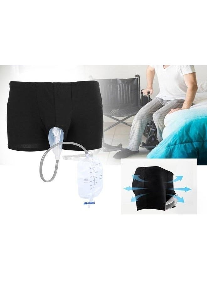 Bukela Premium Hygienic Care Pants for Men with Urinary Catheter Needs - Leak-Proof Design with Detachable 500ml Medical-Grade Urine Bag, Ideal for Bedridden Patients & Mobility Challenges - Image 5