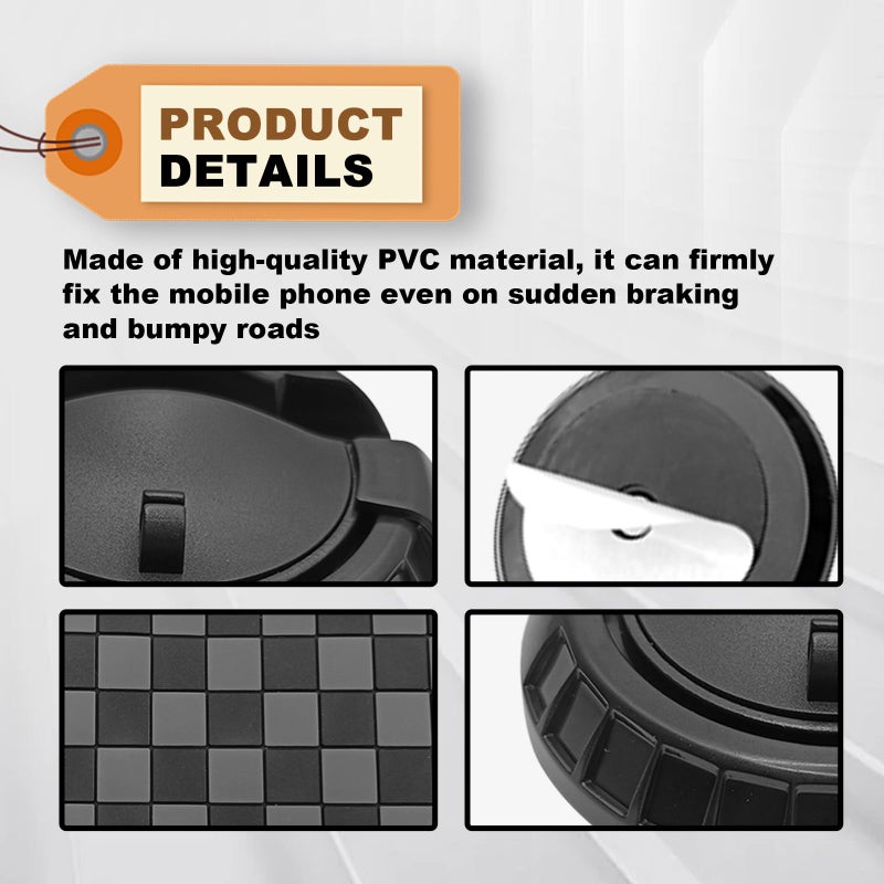 LTDCVTR Universal Multifunction Anti-Slip Car Dashboard Mat, Rotatable Car Phone Holder Dashboard Pad with Temporary Parking Number Non-Sticky Mat for Phones Sunglasses Keys Gadgets - Image 2