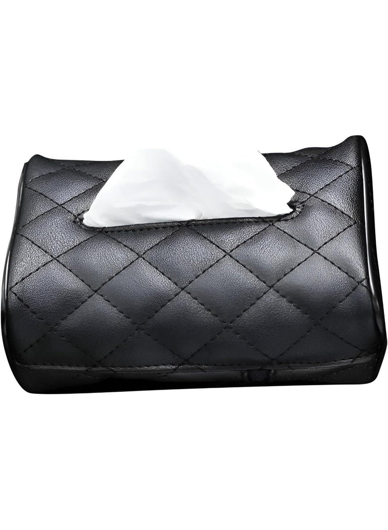 Leather Car Tissue Holder Hanger for Back Seat Headrest Multi-Purpose Paper Towel - Image 5