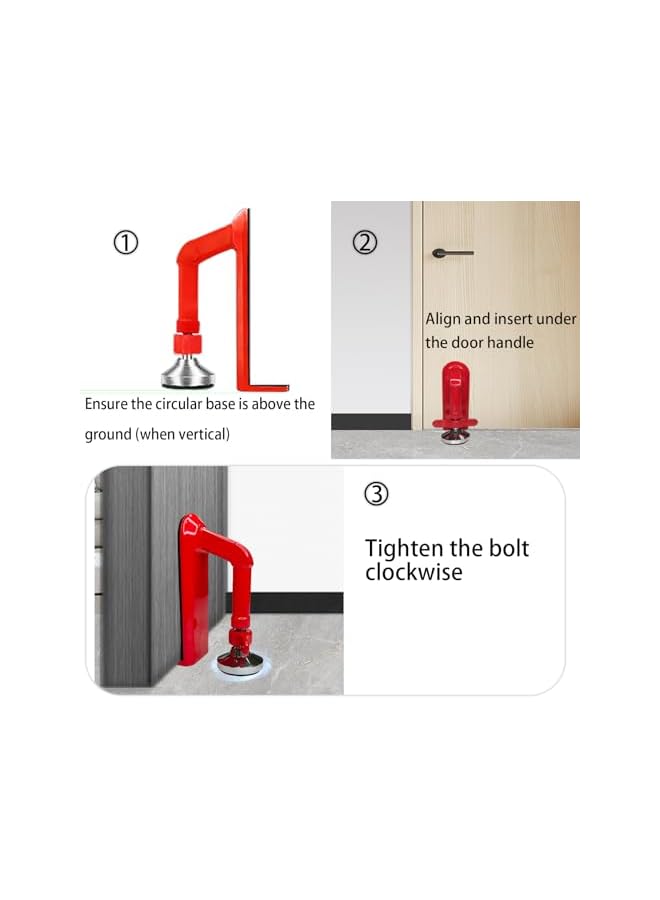 PROMASS Door Stoppers Security - Portable Door Lock for Travel Anti Theft Door Blocker, Hotel Room Apartment Safety - No Drill Garage Door Brace Devices for Women, Children - Sleep with Peace of Mind - Image 5