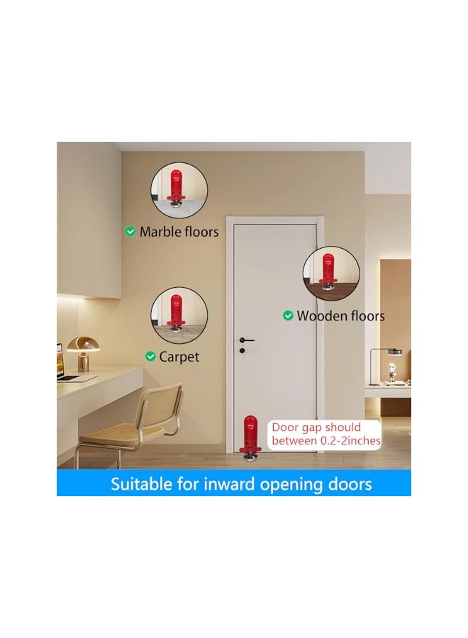PROMASS Door Stoppers Security - Portable Door Lock for Travel Anti Theft Door Blocker, Hotel Room Apartment Safety - No Drill Garage Door Brace Devices for Women, Children - Sleep with Peace of Mind - Image 4