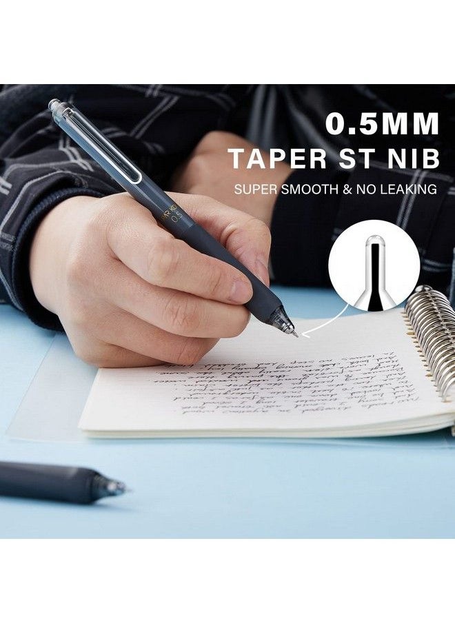 ParKoo Gel Pens Quick Dry Ink Fine Point 0.5Mm Retractable Rolling Ball Black Ink Pen Click Silent Pens Set For Journaling Notetaking Drawing Sketching Smooth Writing Non Bleed 12Pcs  - Image 5