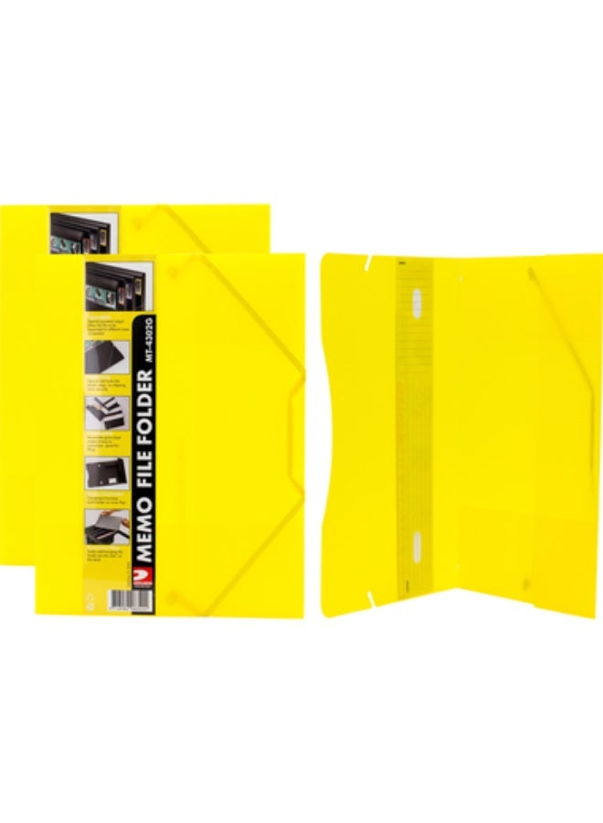 Document Wallet Single Pocket A4 Polypropylene Yellow