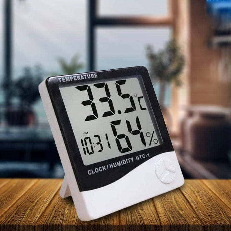 SMIC LCD Digital Thermometer Hygrometer Weather Station Temperature Humidity Meter (HTC-1_Hygrometer) - Image 3