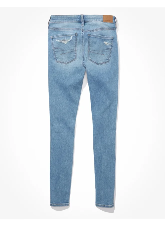 امريكان ايجل AE Ne(x)t Level Ripped Low-Rise Jegging