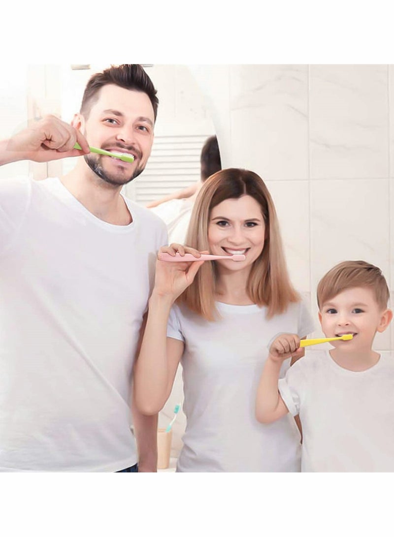 KASTWAVE Extra Soft Toothbrush for Sensitive Teeth, Upgraded 10000 Bristles Nano Toothbrush, Ultra Soft Toothbrushes for Adults and Elders, Portable Manual Toothbrush with Individual Travel Case (4 Count) - Image 4