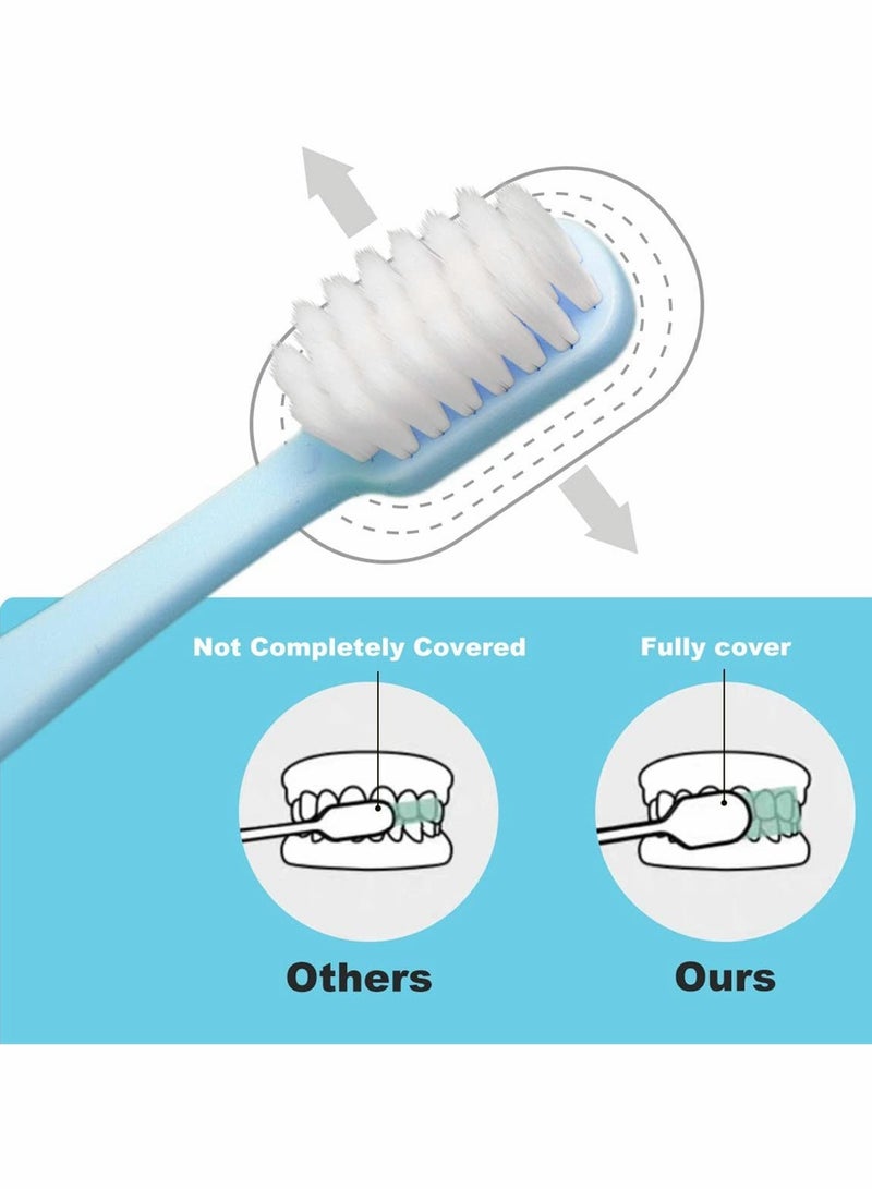 KASTWAVE Extra Soft Toothbrush for Sensitive Teeth, Upgraded 10000 Bristles Nano Toothbrush, Ultra Soft Toothbrushes for Adults and Elders, Portable Manual Toothbrush with Individual Travel Case (4 Count) - Image 5