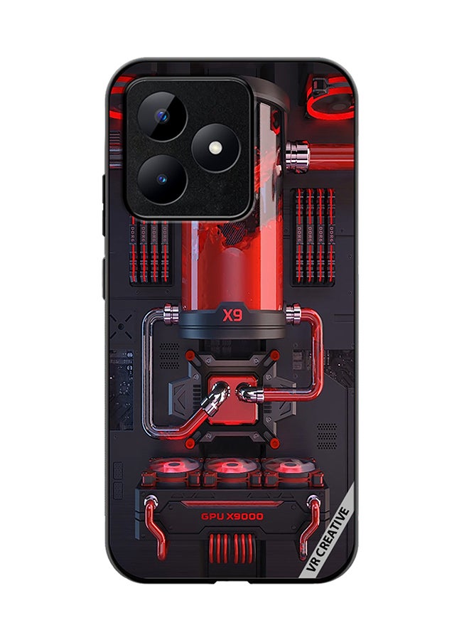 VR CREATIVE Protective Case Cover For Realme C53 Red X9 Design Multicolour - Image 1