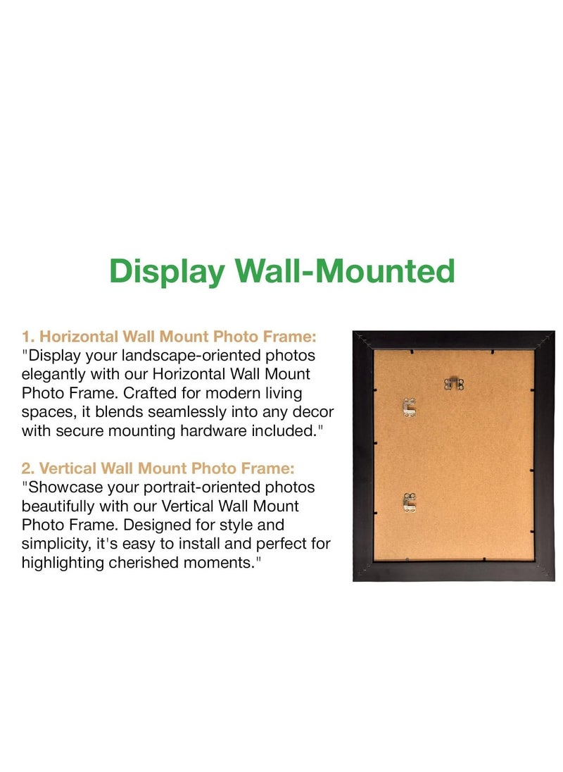 Decorhills Brown PVC Photo Frame 12x16 Inches – Elegant Plastic Picture Frame for Office, Bedroom, Living Room, and Hallway – Stylish Wall & Tabletop Display for Cherished Memories  - Image 4