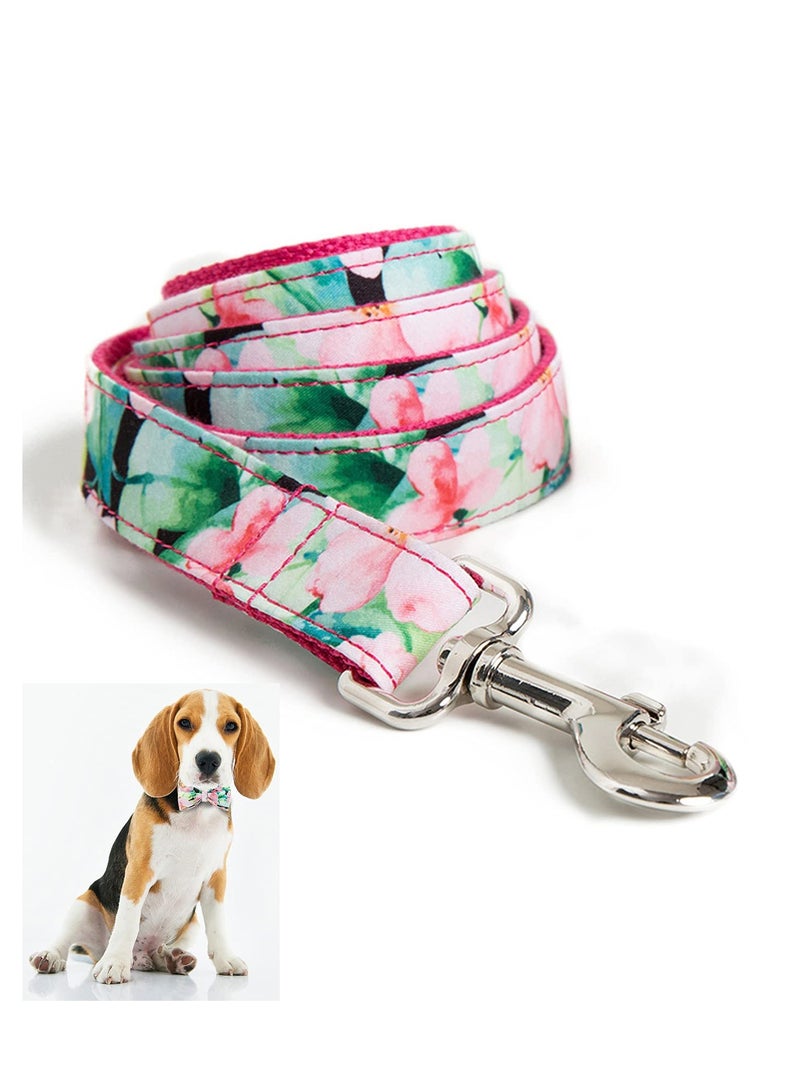 SYOSI Premium Floral Dog Leash with Metal Clasp Handle Leash Training Durable for Control for Dogs - Image 1