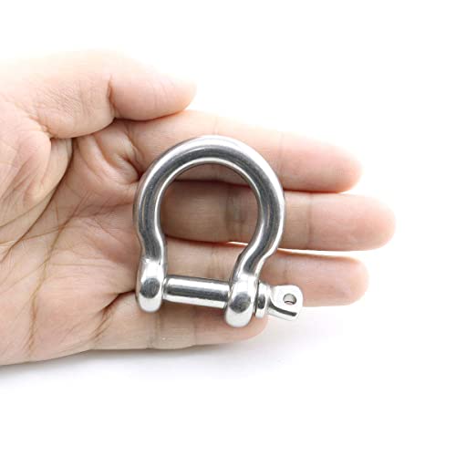 Lind Kitchen 4pcs 5/16 Inch Stainless Steel Bow Shackle Screw Pin Anchor Shackle Hardware Rigging Outdoor Tools for Survival Rope Paracord Camping Bracelet Bow Buckle M8 - Image 5