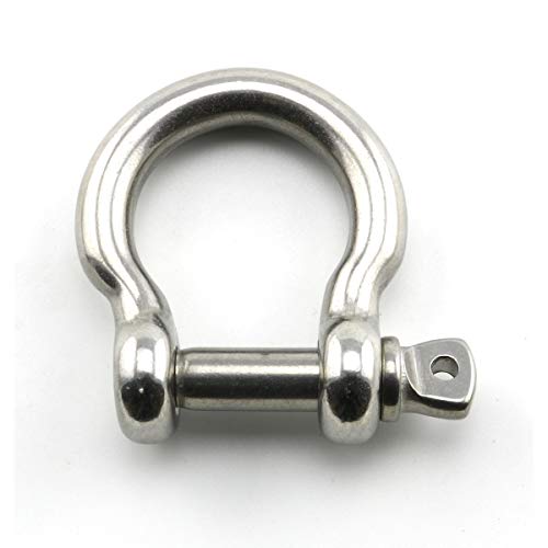 Lind Kitchen 4pcs 5/16 Inch Stainless Steel Bow Shackle Screw Pin Anchor Shackle Hardware Rigging Outdoor Tools for Survival Rope Paracord Camping Bracelet Bow Buckle M8 - Image 3