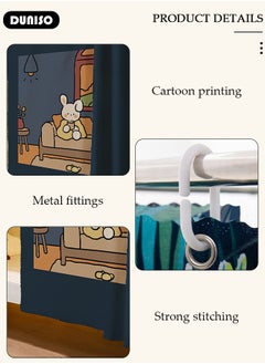 DUNISO Blackout Bottom Bunk Bed Curtains Dormitory Room Lightproof Decorative Roommate Privacy Cover Canopy Photo Background Decor Backdrop Blackout Curtain 2 Panels  - Image 2