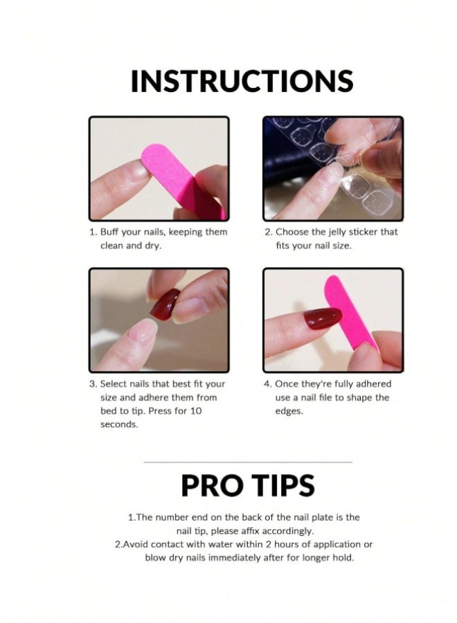 24-piece short oval nude French press-on nails for daily wear - Image 5