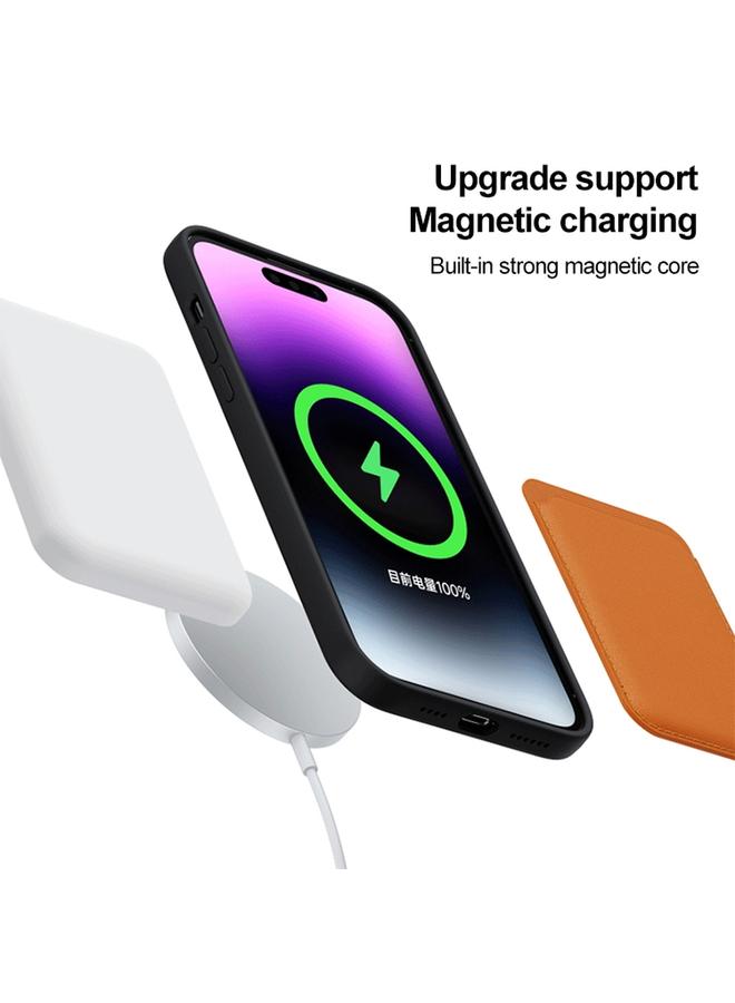 اس-توب جراب لهاتف iPhone 15 Pro Max CD Texture MagSafe جراب هاتف من السيليكون السائل - Image 5