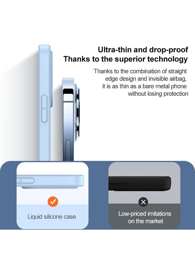 اس-توب جراب لهاتف iPhone 15 Pro Max CD Texture MagSafe جراب هاتف من السيليكون السائل - Image 3